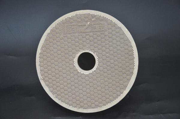 White Round Ceramic Burner Plate Infrared Wear Risistance SGS Certification