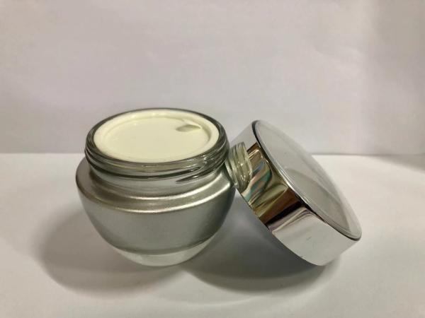 Professional 30g 50g Glass Cosmetic Cream Jars, Cosmetic Cream Bottles with Plastic Cap