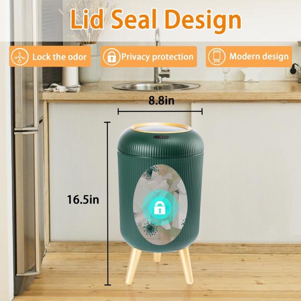 3GL Automatic Trash Can Motion Sensor Kitchen Garbage Can Plastic Electric Smart Garbage Bin