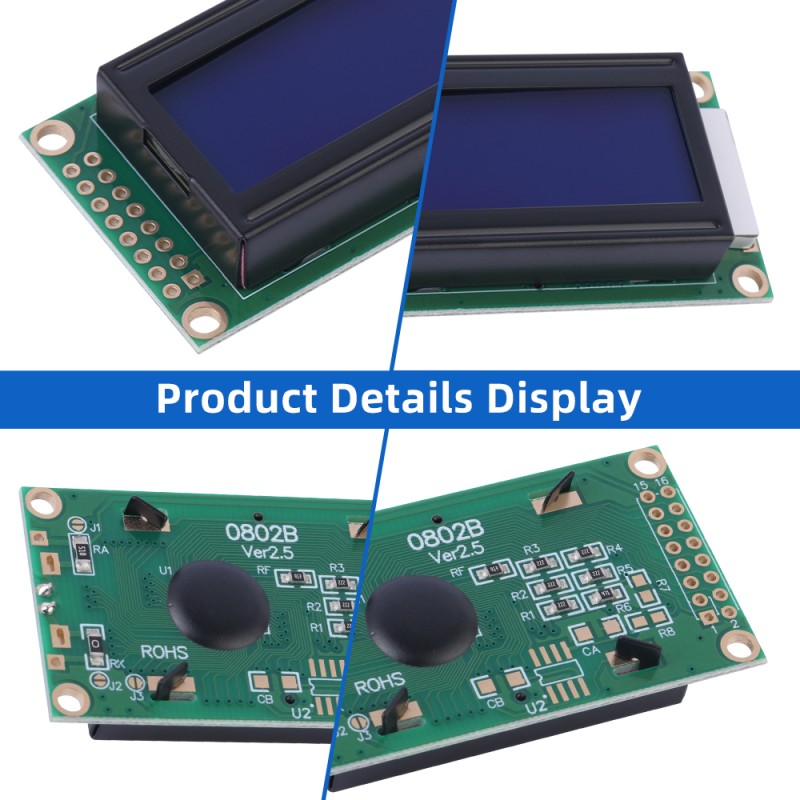 Russian Blue Film 0802B LCD Module 8*2 ST7066 In Stock Direct ShipPINg Multilingual Module