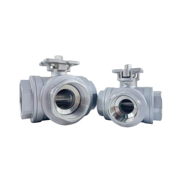 304/316 Alta plataforma de aço inoxidável válvula de esfera tipo T Pressão nominal direta Pn1.6MPa
