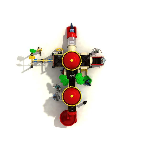Glissières extérieures adaptées aux besoins du client de terrain de jeu extérieur de parc d'attractions d'enfants à vendre