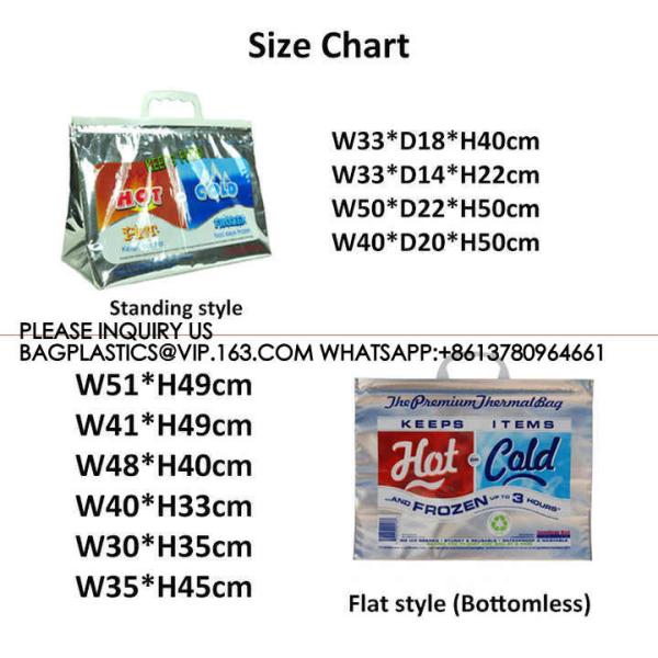 VMPET Aluminum Foil Reusable Hot Or Cold Food Lunch Storage Carry Bags Insulated Thermal Cooler Bag