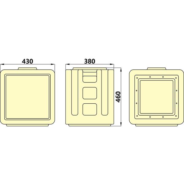 Синтаксис MD3 200A HDPE энергораспределительные установки IP67 Промышленный разъем 630x430x680 мм