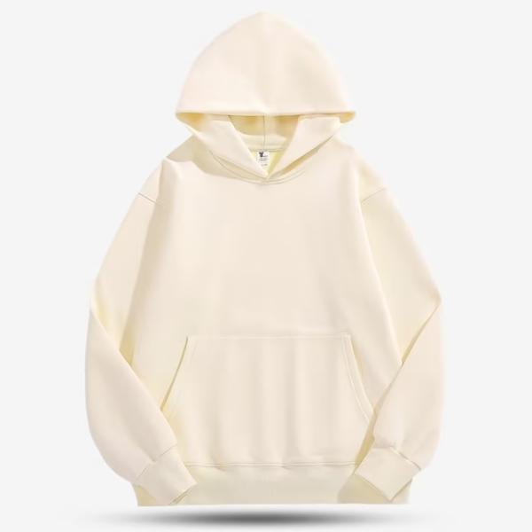 Roupas de rua 500g Peso pesado Homens Camelo com capuz suéter com forro de lã homens de grandes dimensões