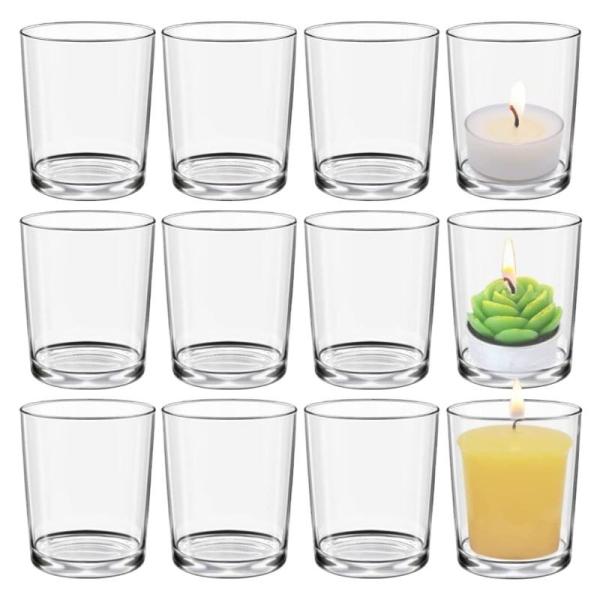 10oz Clear Round Empty Candle Container Glass Candle Jars For Candle Making