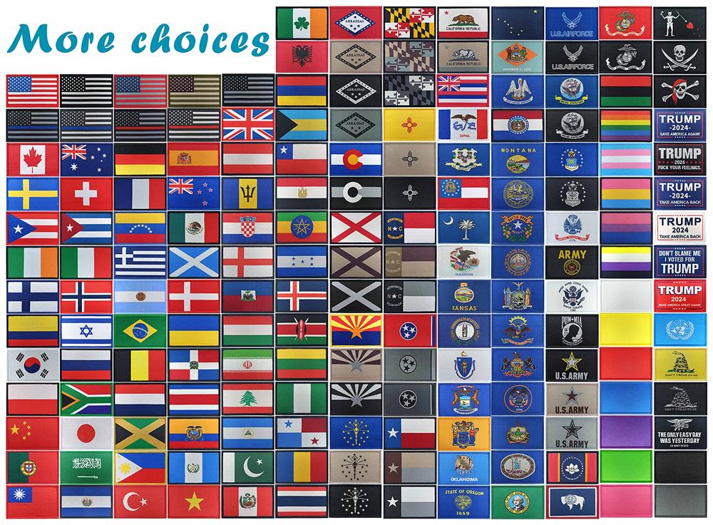 Factory Free Sample Hook and Loop Fasteners Ukraine Flag Patch Custom Flag Embroidery Patch for Clothing