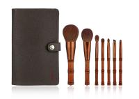 La beauté Mini Travel Bamboo Makeup Brushes de Vonira a placé avec l'ensemble de cas de stockage