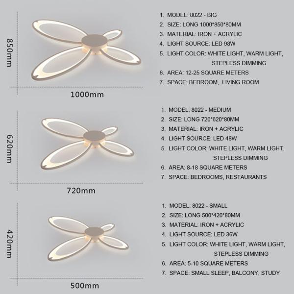 Butterfly Lampshade Ceiling Lights For Living room Bedroom Kitchen (WH-MA-124)