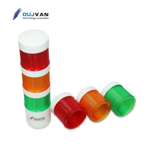 Q1 Series Multi-Layer LED Signal Tower Light with Foldable Base & >95dB Buzzer for CNC Machine Tools