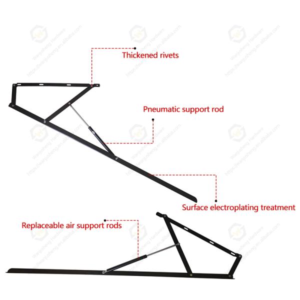 Pop-up and Sliding Bed Lifting Mechanism with Spring Furniture Hardware