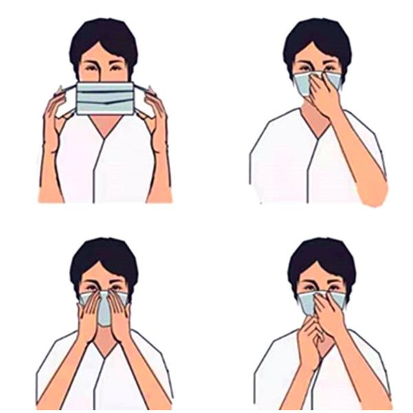 Anti Bacteria Disposable Mouth Cover , 3 Ply Non Woven Face Mask Ears Wearing