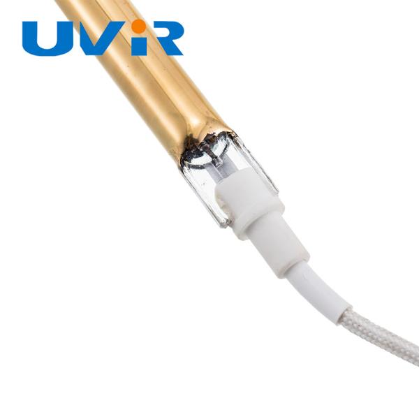 Tube chauffant infrarouge doré 230V 1380W, lampe IR 3D