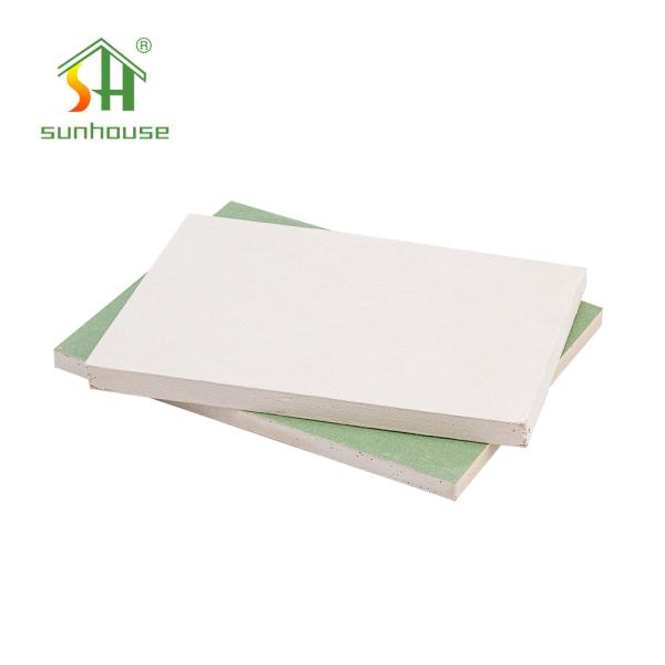 Placa de yeso impermeable de 12 mm 1220x2440 mm para paredes interiores