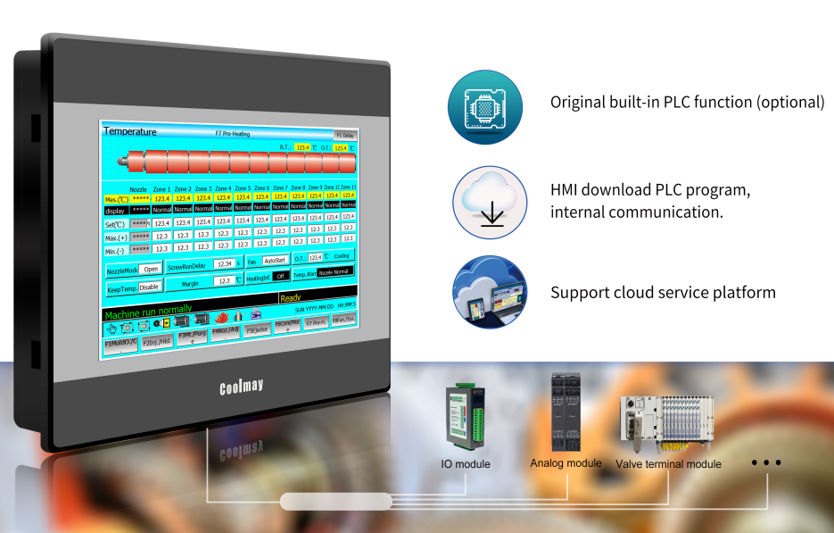 Машина человеческого интерфейса Wifi HMI вольной гавани богатый язык 408 MHz