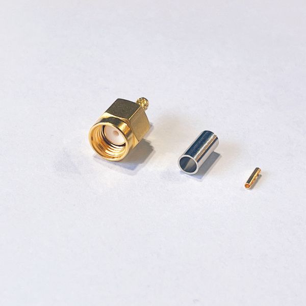 Gold-plated Brass SMA Connector 50 Ohm RF Male Connector DC-6GHz for RG316 Coaxial Cable