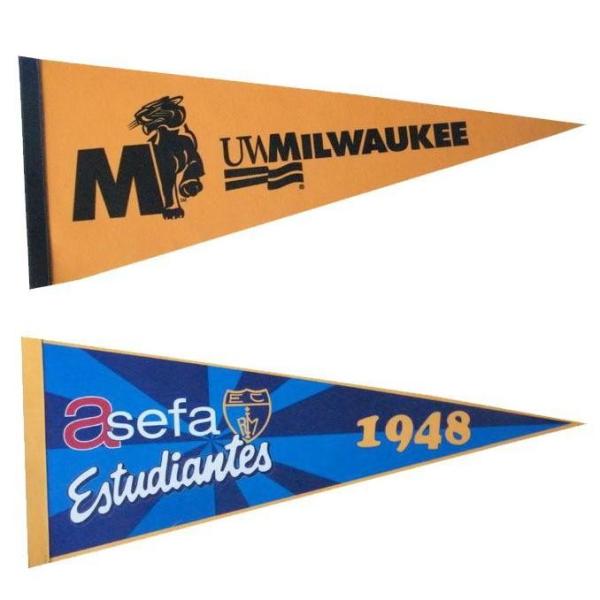 Custom Polyester Waterproof Felt Triangle Banner Silk Screen Printing