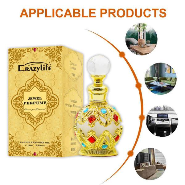 15ml Crown Glamour Arab Middle East Dubai Women's Essential Oil Perfume Dropper Bottle