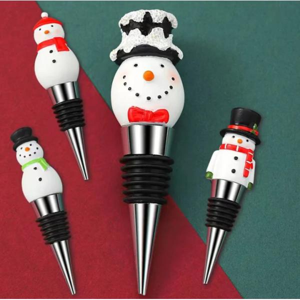 Cadeau promotionnel de Noël Bouchon à vin Pour la fête Bouchon à vin Or Argent