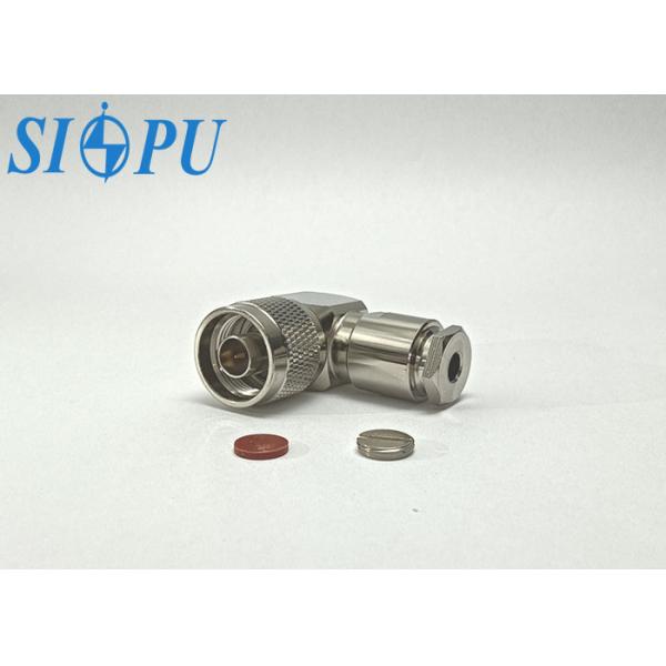 Conector coaxial RF de ángulo recto tipo N para cable RG142B/U