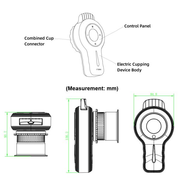 Rated Power Cupping Device 7w Cup 1w Fitdash Gua Sha Cupping Stimulate Massage Equipment