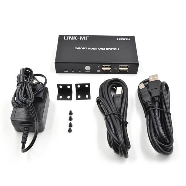 4K 2Port HDMI KVM Switch Support 4K 30Hz USB Type B Port
