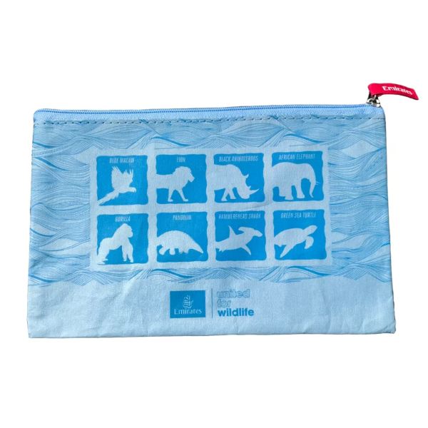Washable Kraft Pouch – Light Sky Blue Hammerhead Shark – Reusable Pouch for Ocean Lovers
