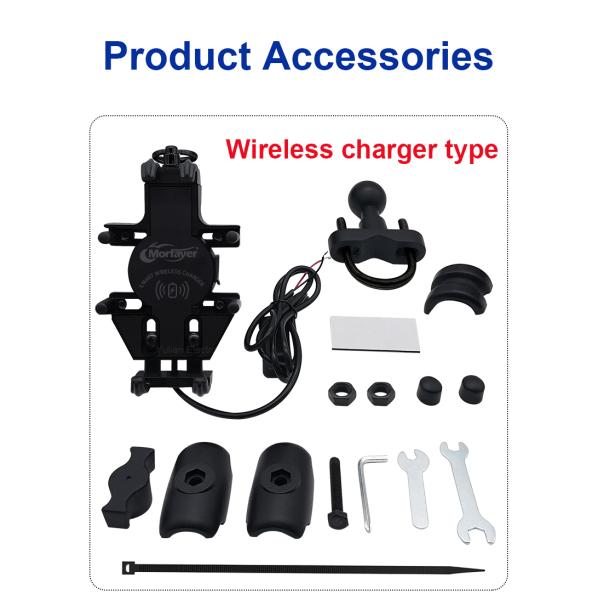 15W Motorcycle Wireless Charger Mount