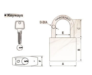 Rarlux Waterproof Ring Solid Padlock High Quality Candado Security Brass Padlock in Bulk 40 50 60 70mm