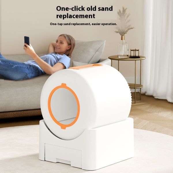 Durable PP Plastic Eco-Friendly 64L Square Large Capacity Self-Cleaning Automatic Cat Litter Box with Easy Clean Feature