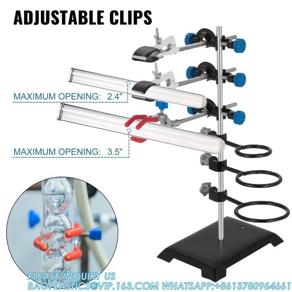 Laboratory Grade Metalware Set - Support Stand Premium Iron Material Laboratory Stand Support Lab Clamp Flask Clamp