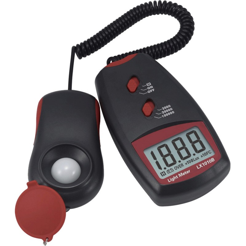 LX1010B Digital Lux Meter with 1 to 100000 Lux Range 3 1/2 Digits LCD Display and High Accuracy