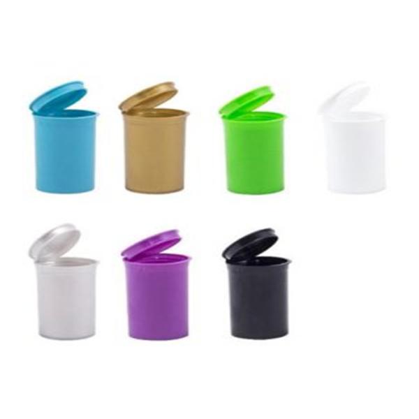 Opaque White Plastic Pop Top Vials , UV Light Blocked Pharmacy Pill Containers