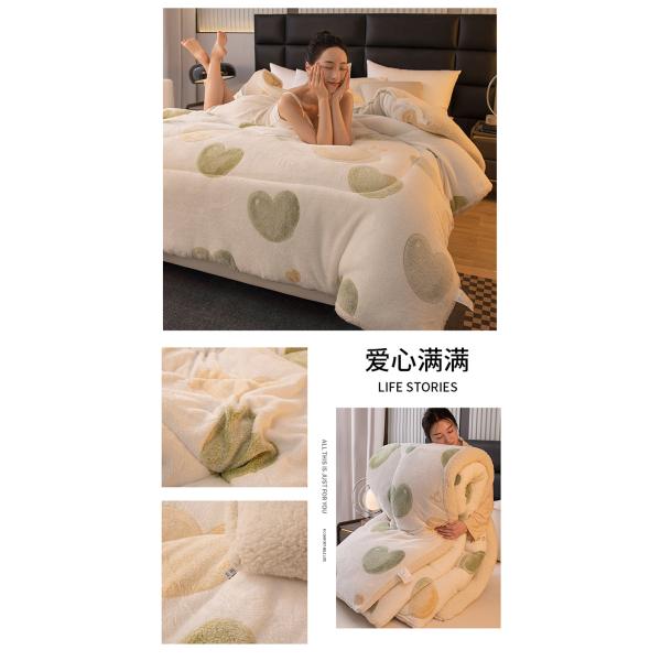 Настройка логотипа постельное одеяло одеяло бархатная вышивка теплая толстая одеяло зимнее одеяло плюшевое готово