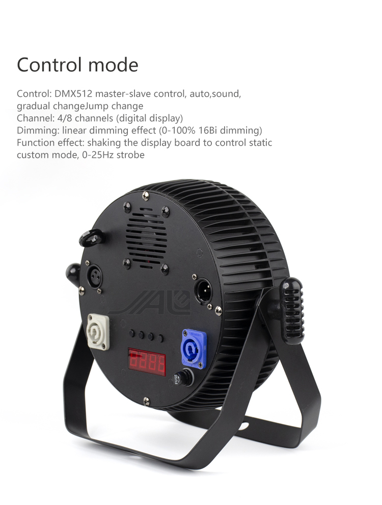 Равенство СИД этапа RGBWA УЛЬТРАФИОЛЕТОВОЕ плоское может света установило DMX512 режим контроля 180W