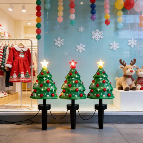 40cm Height Christmas Ground Stake Lights with IP65 Waterproof and Energy-Saving LED for Outdoor Festive Decor