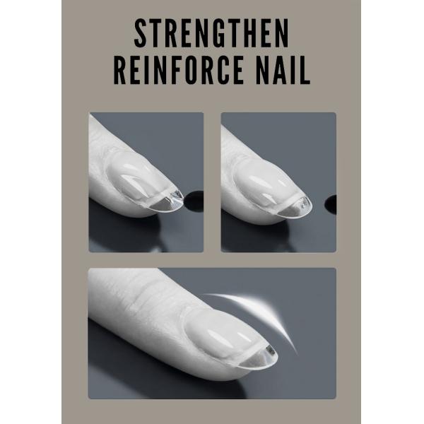 30g Pegamento de pedrería UV LED 4 en 1 Gel constructor de uñas multifunción Gel duro de gelatina Base extendida Capa superior Herramienta de uñas acrílicas