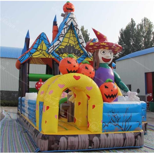Halloween Witch Theme Kids Blow Up Bounce House With Customized Size