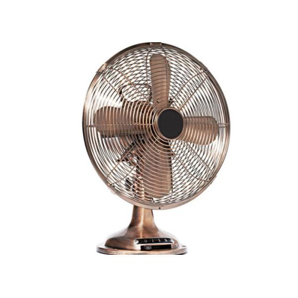 Retro Electric Fan Decorative Air Circulator Oil Rubbed Bronze Finish VDE Plug