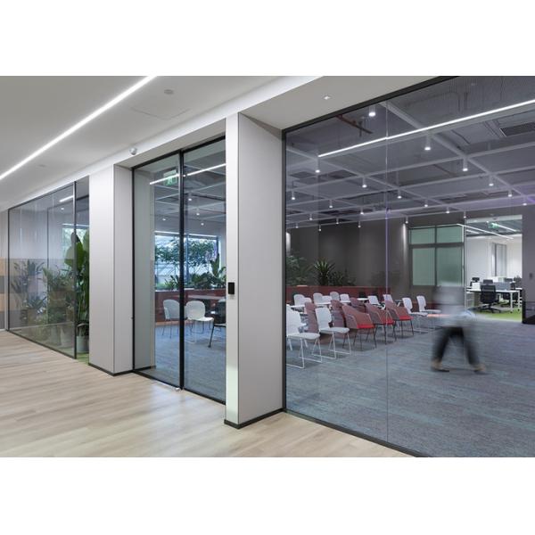 High Definition office partition wall Modern commercial interior aluminium