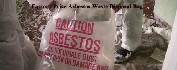 polyethylene disposal asbestos bag 33 X 50 X 6mil, Asbestos waste polyethylene disposal bag, Disposal Plastic Bag for