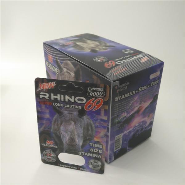 Bloco de bolha feito sob encomenda do comprimido do RINOCERONTE 96 que empacota 3D o cartão Lenticular Eco - amigável