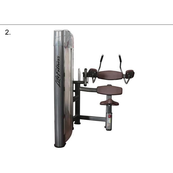 ISO Commercial Grade Gym Equipment , Seated Abdominal Crunch Fitness Exercise Machines