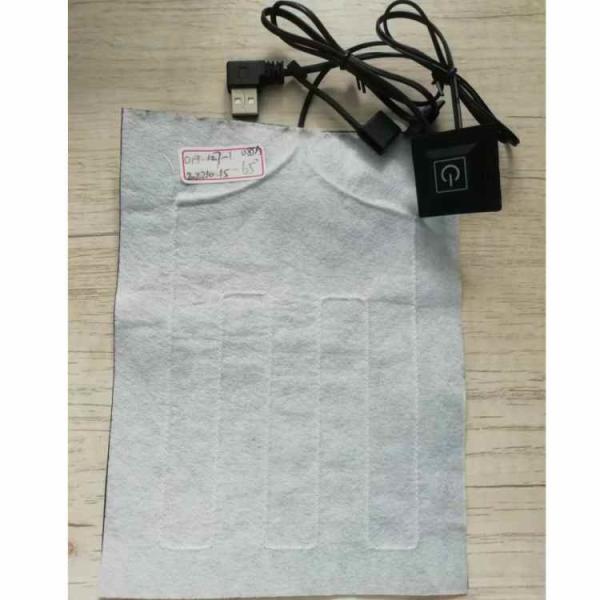 Customized Clothes Heating Pad 15x20cm 5V With Switch For Heated clothing