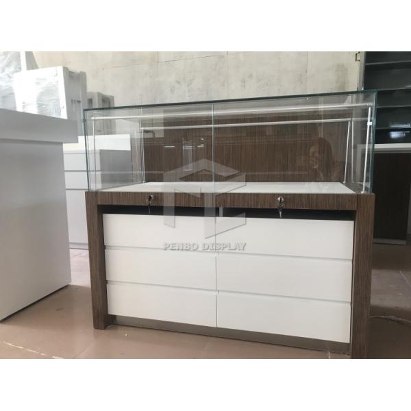 MDF Approval Jewelry Display Showcase Led Lighting Jewelry Shop Counter