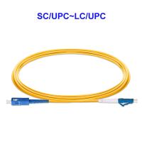 Cabo de fibra ótica amarelo do núcleo OS2 1, cabo da fibra ótica do SC UPC LC UPC