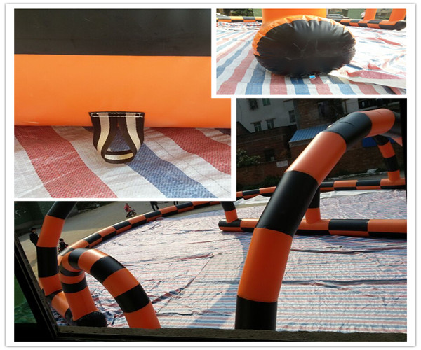 Plato 0.55mm PVC Inflatable Sports Field , Inflatabel Hamster Ball Track 22mL*15mW*4mH