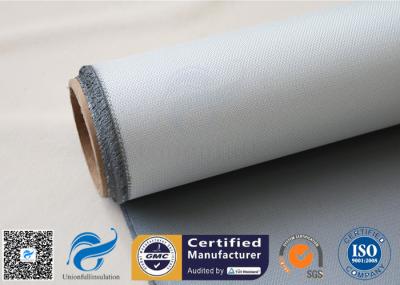 1 lado tela revestida da fibra de vidro de 18 onças silicone cinzento para a tampa da tubulação da isolação térmica