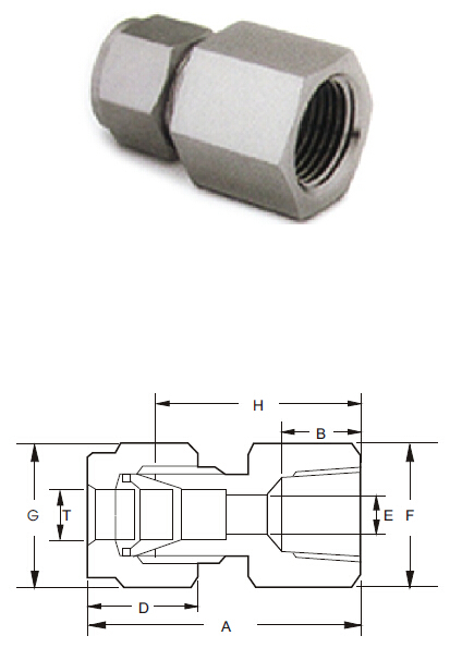 AFK 4mm 6mm 8mm 10mm Ferrule Reducer Stainless Steel Straight Tube Fitting