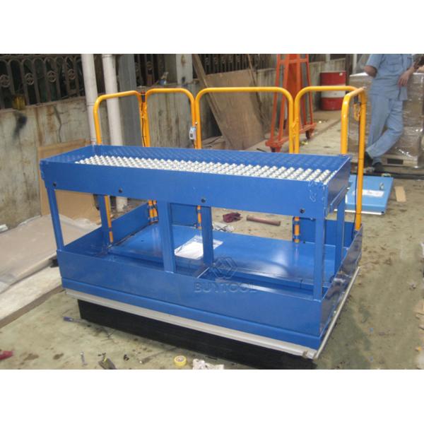 100 платформа переноса шарика таблицы подъема 48x72 Lb электрическая неподвижная всплывающая с рельсами безопасности